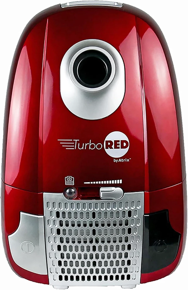 Alt view image 2 of 7 - Atrix Turbo Red AHC-1 HEPA Canister Vacuum Cleaner Powerful 1,400W Variable Speed Motor, Lightweight 6-Quart Bag Design, 3-Stage Filtration, Telescopic Wand, Full Bag Indicator & Accessory Kit