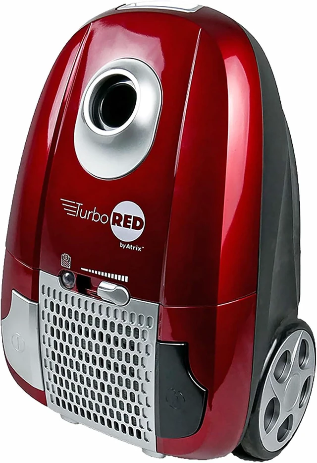 Alt view image 3 of 7 - Atrix Turbo Red AHC-1 HEPA Canister Vacuum Cleaner Powerful 1,400W Variable Speed Motor, Lightweight 6-Quart Bag Design, 3-Stage Filtration, Telescopic Wand, Full Bag Indicator & Accessory Kit
