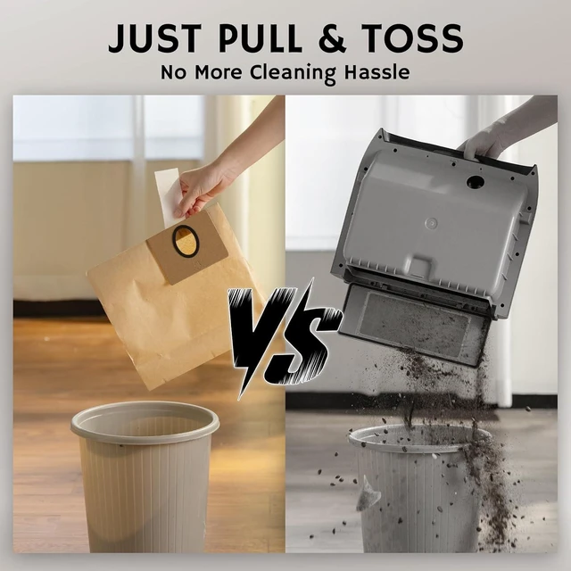Alt view image 2 of 7 - AIRTHEREAL T1 Plus Touchless Vacuum, 6-Pack Dust Bags, 20Kpa, 3 Modes