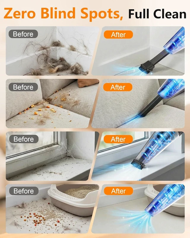 Alt view image 4 of 7 - 15-Min Fast Cleaning 120 Room Handheld Vacuum Cordless: 18-36 Mins Runtime
