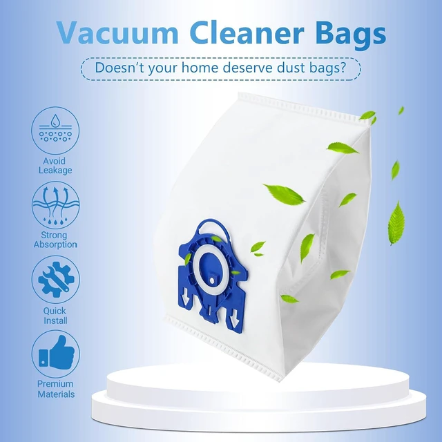 Alt view image 2 of 7 - Improvedhand 10 Packs 3D Airclean Bags Replacement for Miele GN Vacuum Cleaner Bags Fit for Miele Classic C2 C3 S2 S5 S8 S400 Series with Motor Protection Filters, AirClean Filters