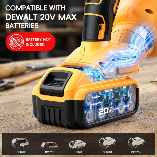 Alt view image 2 of 7 - Cordless Handheld Vacuum Cleaner Compatible with DeWalt 20V Battery