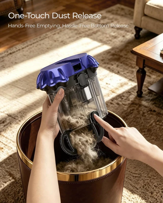 Alt view image 7 of 7 - Mayking Mattress Vacuum Cleaner with 2 Rollers, AI Dust Detection, MV04