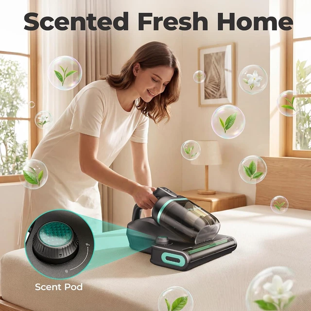 Alt view image 6 of 7 - HAUSHOF Cordless Mattress Vacuum Cleaner, 17kPa, 2 Suction Modes