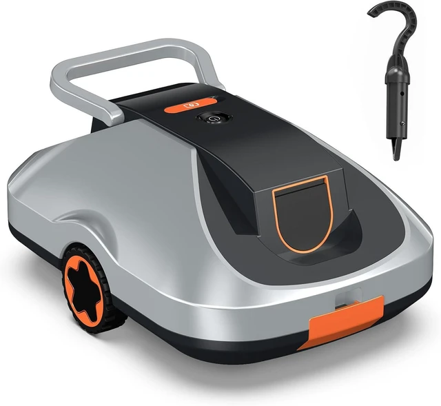 Main image of Robotic Pool Cleaner, 200-Min Cordless Pool Vacuum for Above Ground & Inground Pools up to 2500 Sq.ft, Automatic Pool Vacuum Robot for Leaves & Dirt, Powerful Suction Self-Parking (Butter)