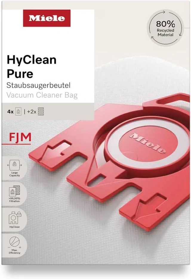 Main image of Genuine Miele Vacuum Cleaner AirClean Dust Bags Type FJM Pack of 4