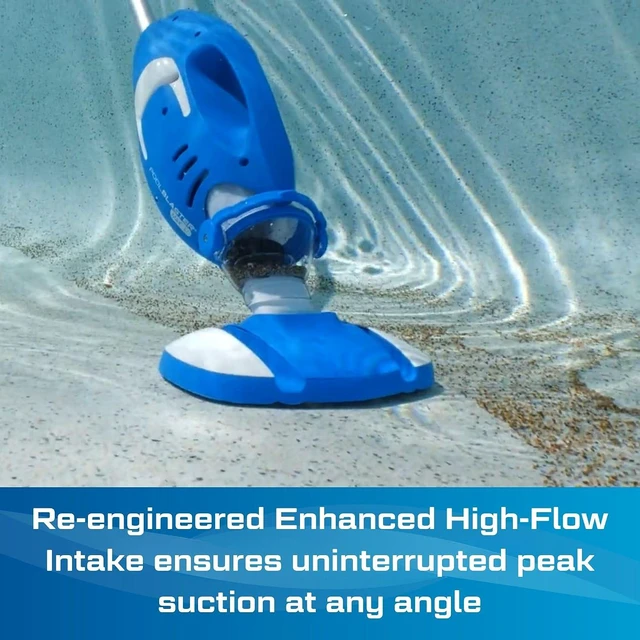 Alt view image 5 of 7 - NEW 2026 POOL BLASTER Max Cordless Pool Vacuum for Inground & Above Ground Pools, More Suction Power, 60 Min Runtime, Omni-Directional Rollers, Easy Charging, Handheld, Rechargeable Pool Cleaner Vac