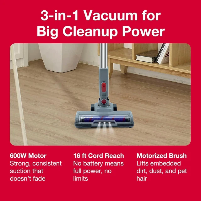 Alt view image 2 of 7 - Koblenz SVK-631 Sagittarius Corded Stick Vacuum Cleaner, 3-in-1