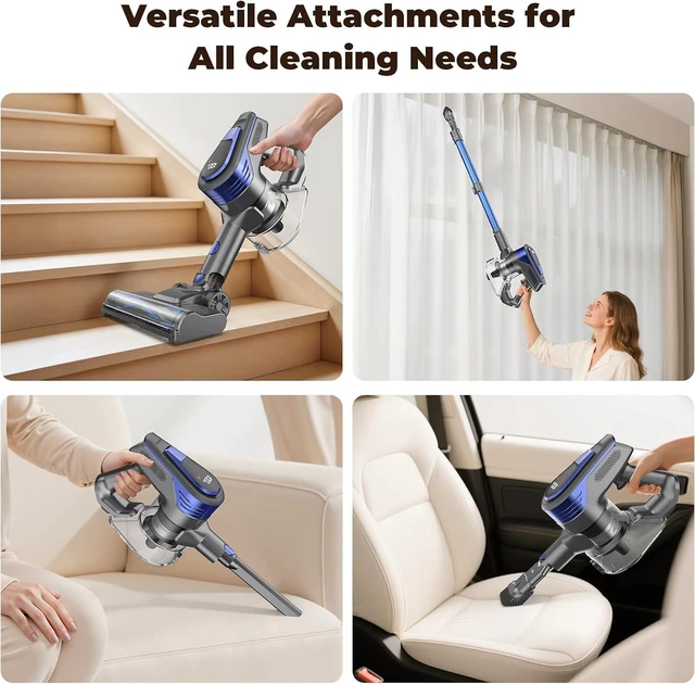 Alt view image 3 of 7 - N16 Cordless Vacuum Cleaner, Lightweight Vacuum Cleaners for Home with Powerful Suction, 2600mAh Battery with 45 Mins Runtime, Rechargeable Stick Vacuum Cordless for Hardwood Floor Carpet Pet Hair