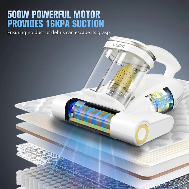 Alt view image 3 of 7 - Mattress Vacuum with UV-C Light,16Kpa Bed Vacuum Cleaner for Sofa,Crib
