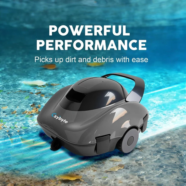 Alt view image 2 of 7 - Cordless Robotic Pool Cleaner, Gray