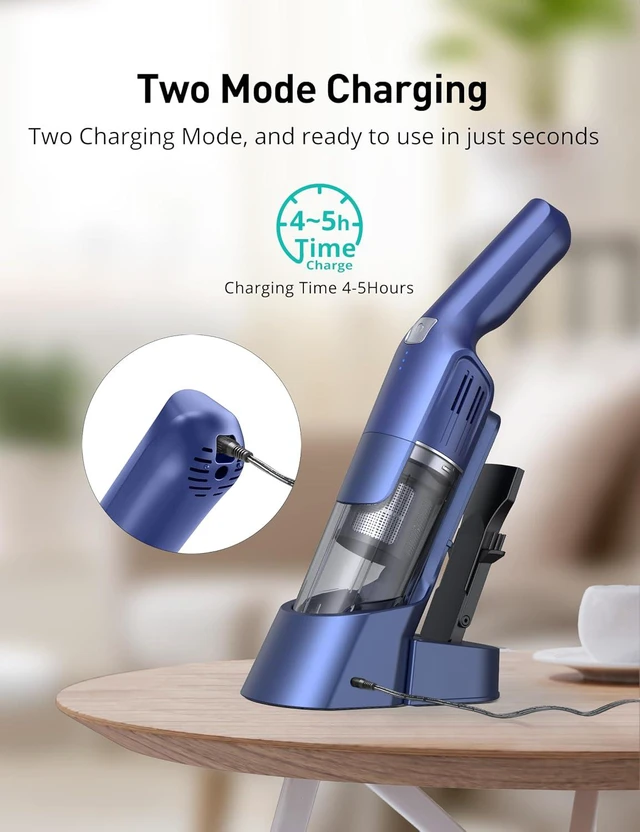 Alt view image 5 of 7 - Cordless Handheld Vacuum, 24KPA, 1.8 lb, 2-Speed, Car, Pet