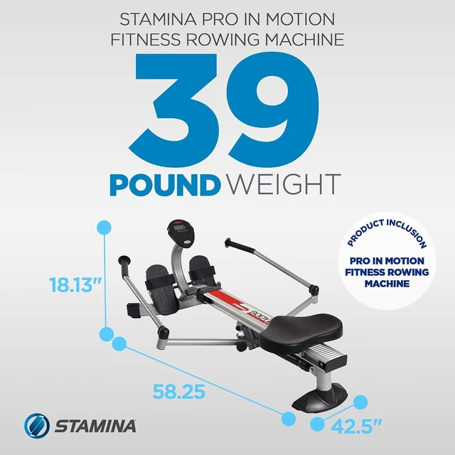 Alt view image 4 of 7 - Stamina Hydraulic Rowing Machine, BodyTrac Glider with Cylinder Resistance, 250 Lbs - Home and Gym Exercise Equipment - Ideal for Fitness Training and Body Workout