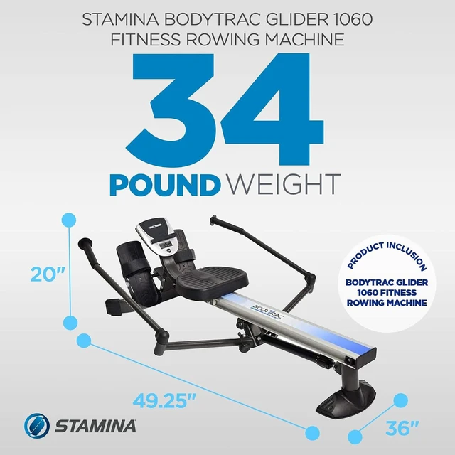 Alt view image 4 of 7 - Stamina BodyTrac Glider Exercise Rowing Machine