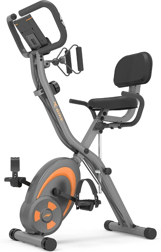 Main image of leikefitness Folding Stationary Bike Recumbent Exercise Bike