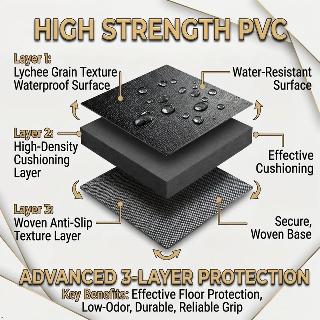 Alt view image 5 of 7 - BUCKLOS Treadmill Mat for Hardwood Floors/Carpet/Tile 6mm Thick - Exercise Equipment Mats for Peloton/Nordictrack Indoor Cycling Under Floor/Hard Wood/Concrete Protect