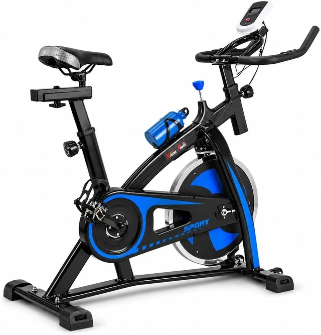 Alt view image 2 of 7 - XtremepowerUS Exercise Bike 22lb Flywheel Stationary Workout Machine