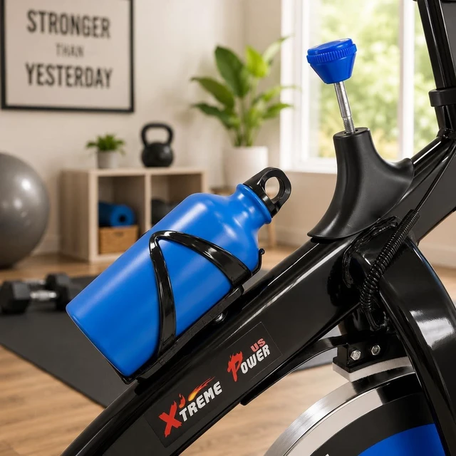 Alt view image 5 of 7 - XtremepowerUS Exercise Bike 22lb Flywheel Stationary Workout Machine