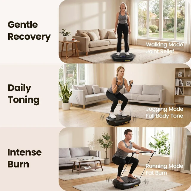 Alt view image 2 of 6 - Whole Body Vibration Plate for Lymphatic Drainage,999Speed Levels,330/400lb