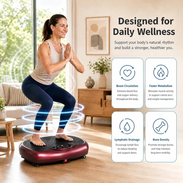 Alt view image 3 of 6 - Whole Body Vibration Plate for Lymphatic Drainage,999Speed Levels,330/400lb