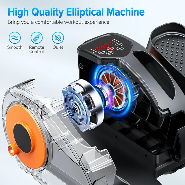 Alt view image 2 of 7 - GUGTTR Under Desk Elliptical Machine, Electric Leg Exerciser for Seniors