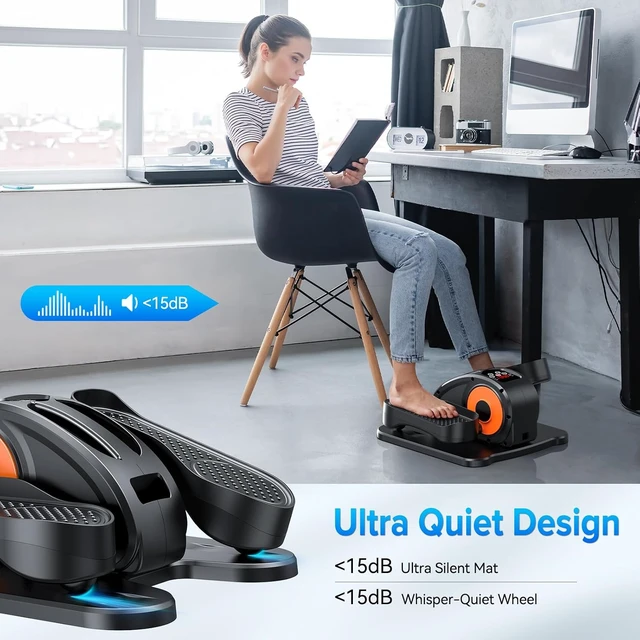 Alt view image 3 of 7 - GUGTTR Under Desk Elliptical Machine, Electric Leg Exerciser for Seniors