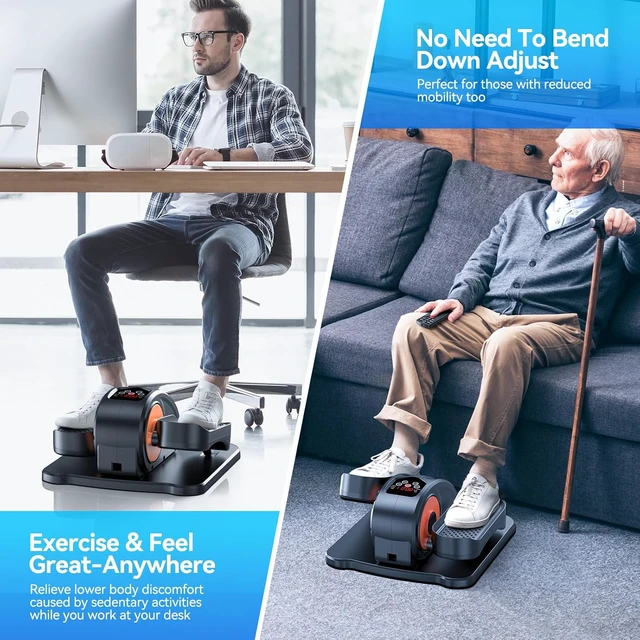 Alt view image 6 of 7 - GUGTTR Under Desk Elliptical Machine, Electric Leg Exerciser for Seniors