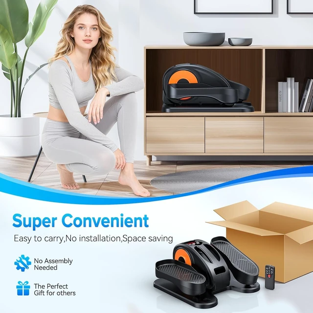 Alt view image 7 of 7 - GUGTTR Under Desk Elliptical Machine, Electric Leg Exerciser for Seniors