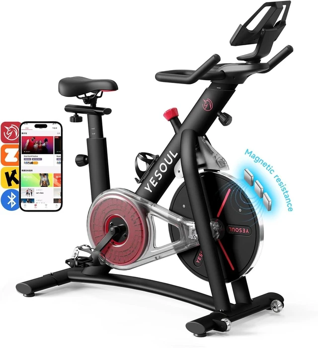 Main image of YESOUL Exercise Bike, Magnetic Stationary Bike for Home with App Training