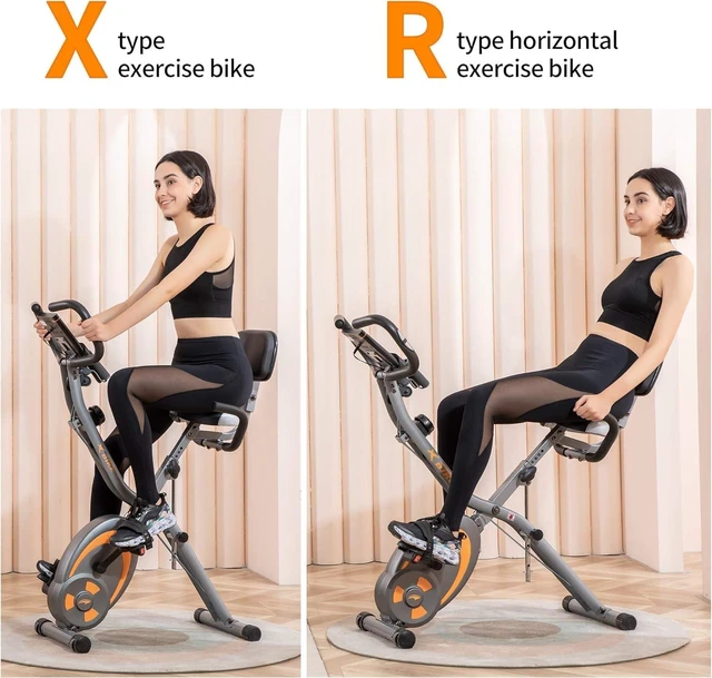 Alt view image 4 of 7 - leikefitness Folding Stationary Bike Recumbent Exercise Bike