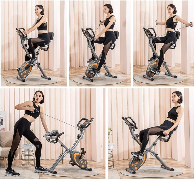 Alt view image 5 of 7 - leikefitness Folding Stationary Bike Recumbent Exercise Bike