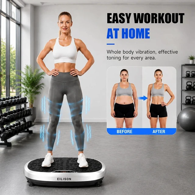 Alt view image 3 of 7 - EILISON FitMaxx 3D XL Vibration Plate Exercise Machine with 120 Speeds