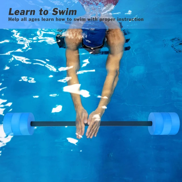Alt view image 3 of 7 - Hikeen Aquatic Exercise Dumbbells Water Dumbbell Pool Resistance Aquatic Fitness Barbells with 4 High-Density EVA Foam Pool Weights Dumbbells, for Water Aerobics Weight Loss