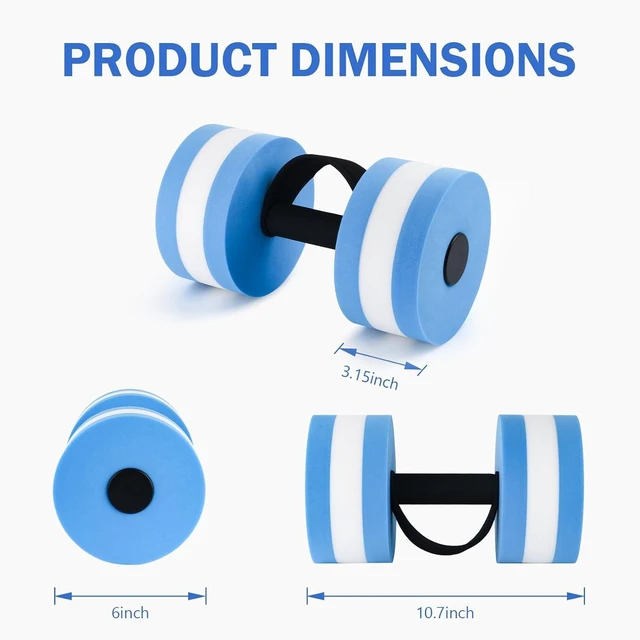 Alt view image 2 of 7 - Water Weights, 2Pcs Aquatic Dumbbell for Exercise, Water Aerobics Equipment