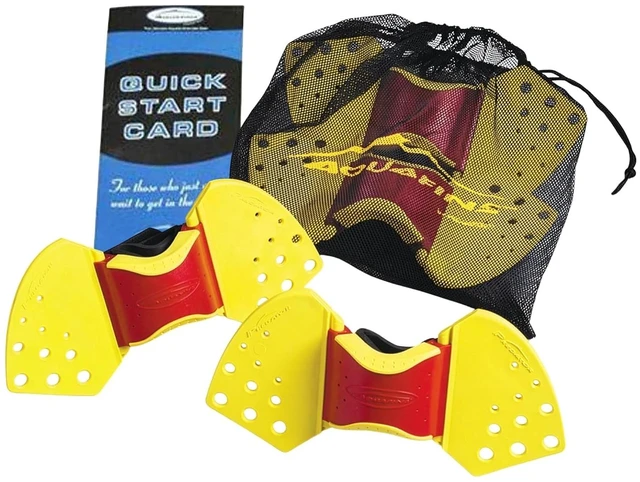 Main image of THERABAND Aquafins Aquatic Exercise Kit, 2 Fins, Mesh Bag, Water Aerobics