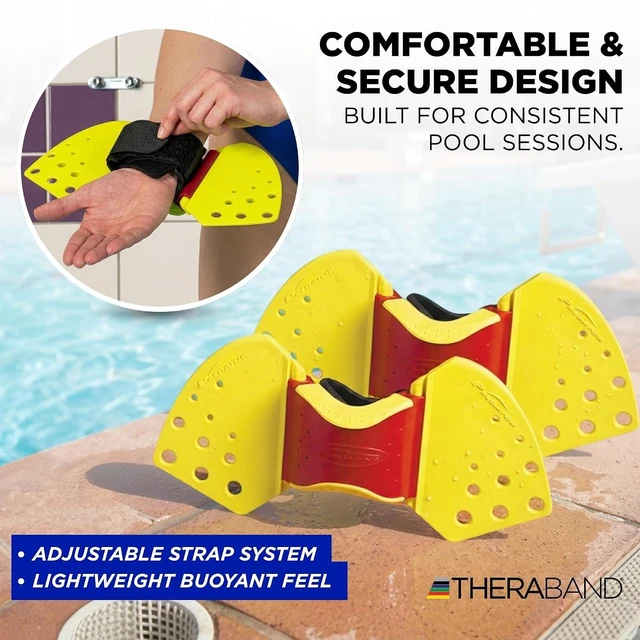 Alt view image 6 of 7 - THERABAND Aquafins Aquatic Exercise Kit, 2 Fins, Mesh Bag, Water Aerobics
