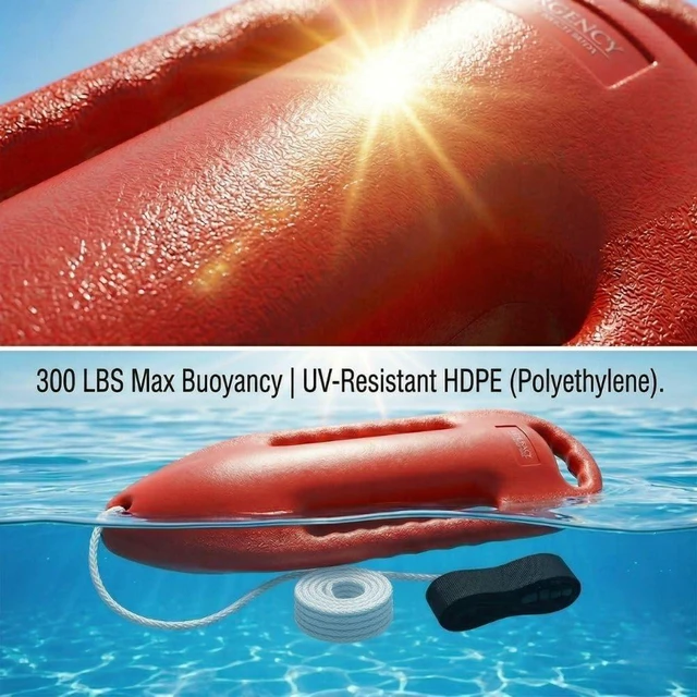Alt view image 2 of 7 - Lifeguard Float | Professional Rescue Can | Open Water Swim Buoy | Lifeguard Rescue Can