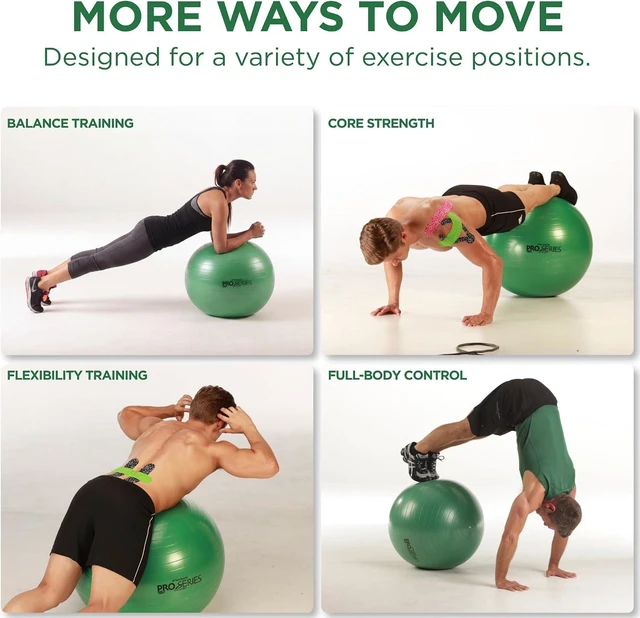 Alt view image 6 of 7 - THERABAND Exercise and Stability Ball for Improved Posture, Balance, Core Fitness, Coordination and Rehab