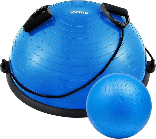Main image of ZELUS 23in. Balance Ball with 55cm Yoga Ball, Resist Bands & Foot Pump