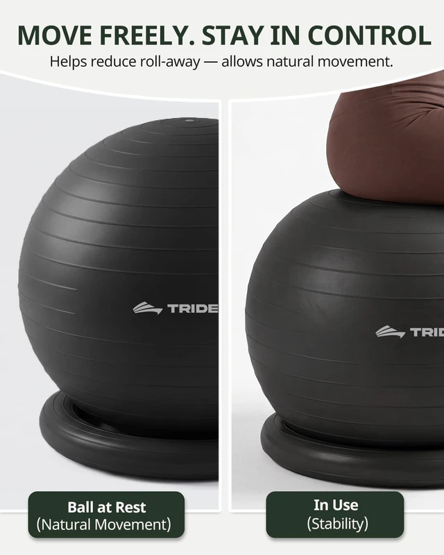 Alt view image 7 of 7 - Trideer Exercise Ball Chair Yoga Ball Chair for Office, Pregnancy & Home
