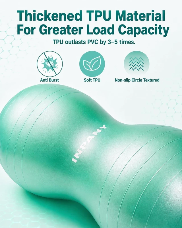 Alt view image 3 of 7 - INPANY Peanut Exercise Ball for Labor, Physical Therapy & Fitness