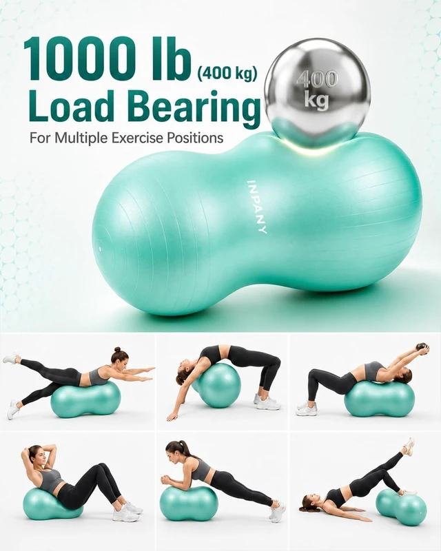 Alt view image 4 of 7 - INPANY Peanut Exercise Ball for Labor, Physical Therapy & Fitness