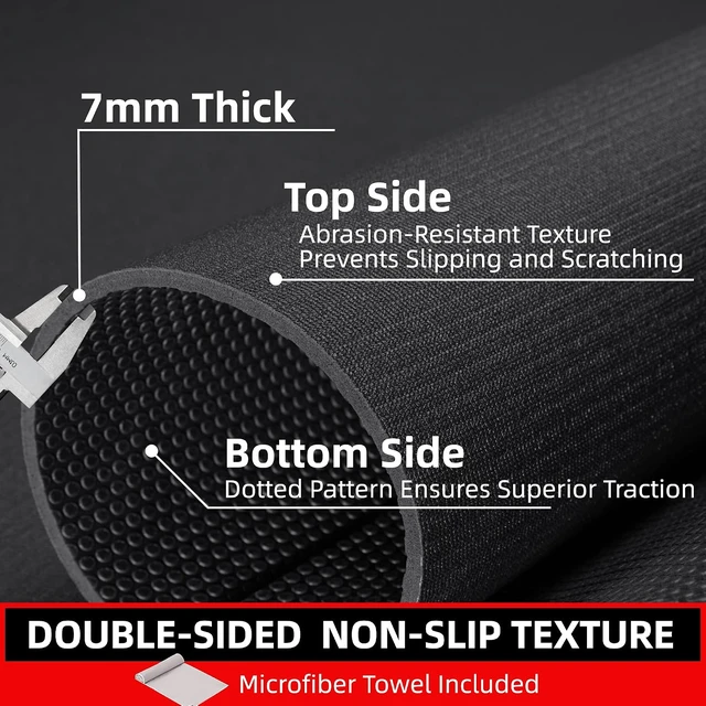 Alt view image 6 of 7 - GymCope Large Exercise Mat for Home Workouts, 12x6/10x6/9x6/8x6/7x5/6x4 ft