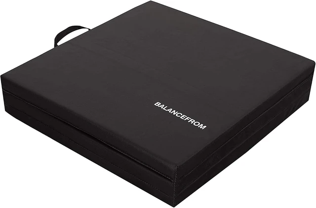 Alt view image 7 of 7 - BalanceFrom 6x2 Feet 3-Panel Folding Gymnastics Mat 1.5-Inch Thick Pad with Vinyl Surface and Carrying Handles for Tumbling, Yoga, Pilates, Home Workouts, and Martial Arts