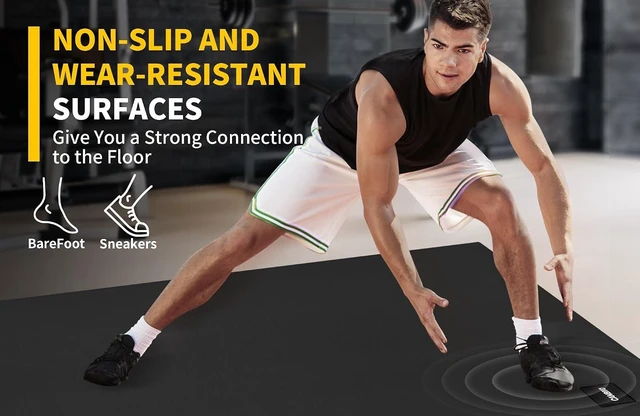 Alt view image 2 of 7 - CAMBIVO 8'x6'/7'x5'/6'x4' Large Exercise Mat Workout Mat for Home Gym, 7mm