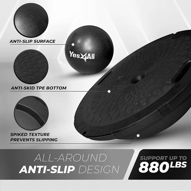 Alt view image 2 of 6 - Yes4All 880LBS Half Ball Balance Trainer, Pilates Balance & Stability Ball for Exercises, Home Gym, Floor & Full Body Workouts
