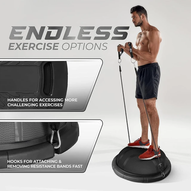 Alt view image 5 of 6 - Yes4All 880LBS Half Ball Balance Trainer, Pilates Balance & Stability Ball for Exercises, Home Gym, Floor & Full Body Workouts