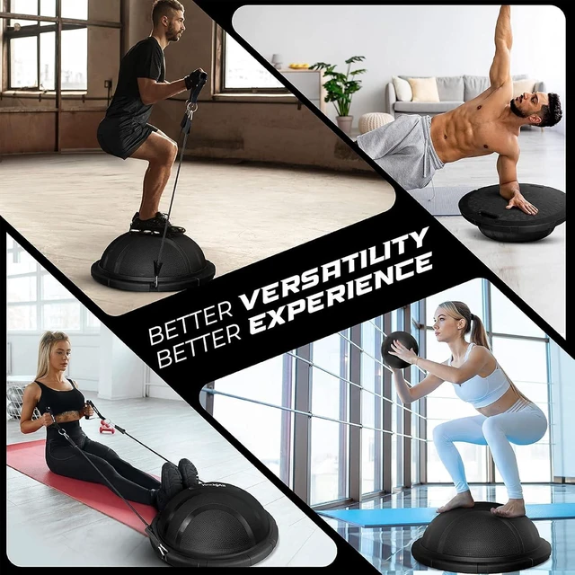 Alt view image 6 of 6 - Yes4All 880LBS Half Ball Balance Trainer, Pilates Balance & Stability Ball for Exercises, Home Gym, Floor & Full Body Workouts
