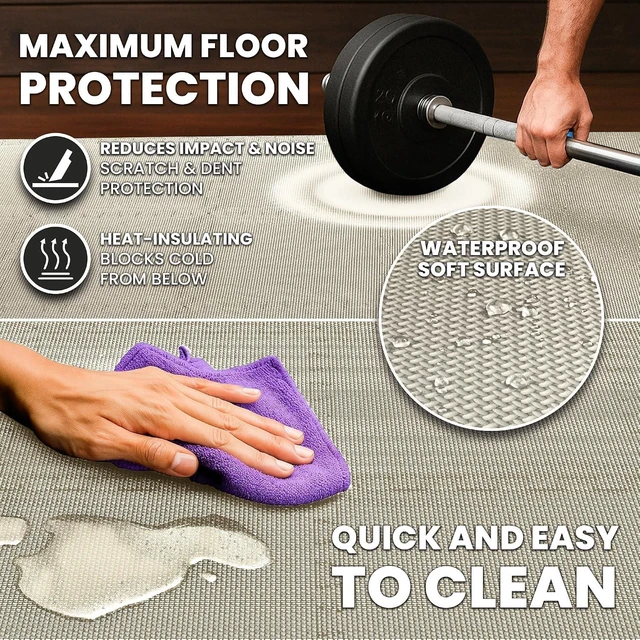 Alt view image 7 of 7 - bemaxx Gym Mats Set - EVA Interlocking Foam Floor Tiles Workout Mat Puzzle