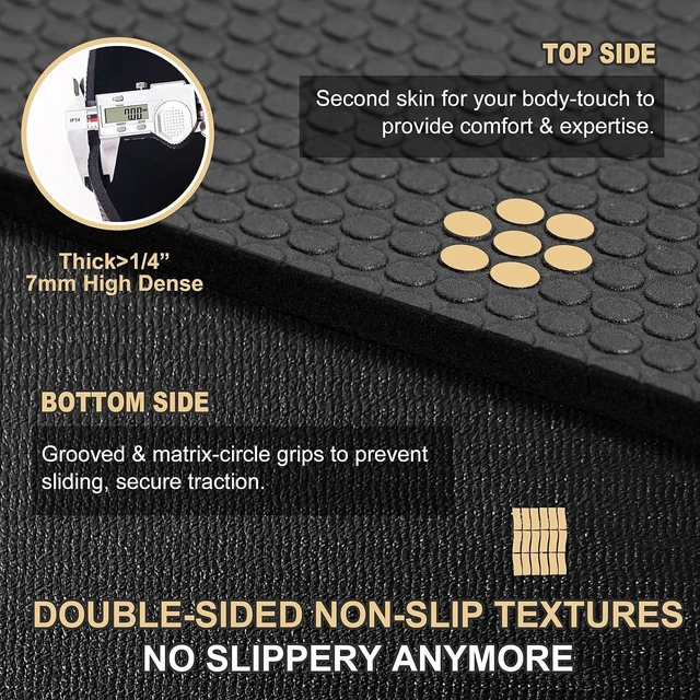 Alt view image 3 of 6 - GXMMAT Extra Wide Large Exercise Mat 12'x7'/10'x7/8'x7(7mm)